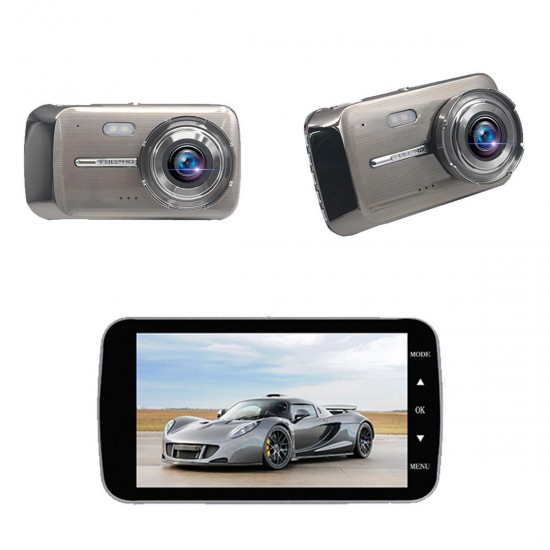 GT100 4 inch 1080P 170 Degree Car DVR with Rear Camera