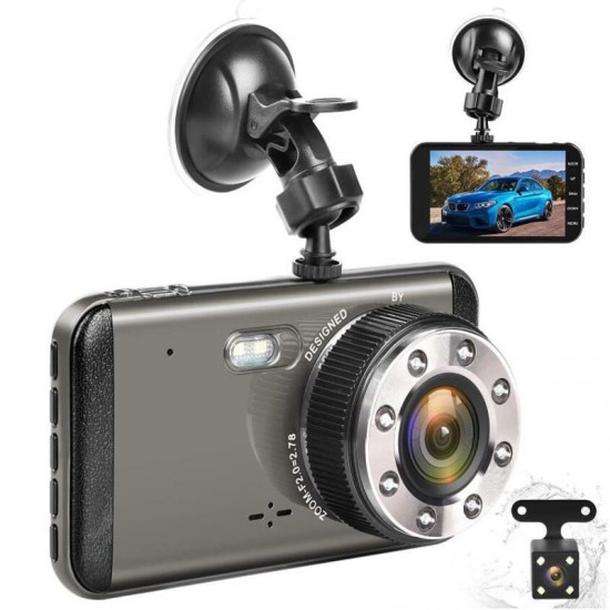 H16 4 Inch Front 1296P Rear 720P ADAS Driving Assistance Dual Car DVR