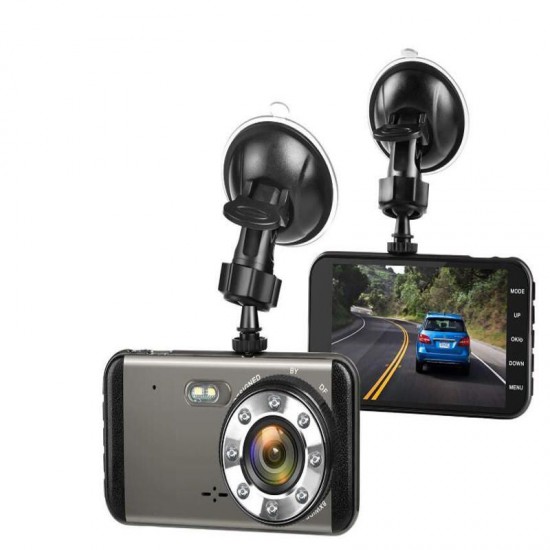 H16 4 Inch Front 1296P Rear 720P ADAS Driving Assistance Dual Car DVR