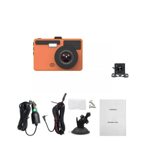 H168 1080P Video Photo Auto Record G Sensor Built in Microphone Car DVR with Rear Camera