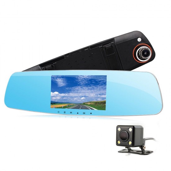 H605 5 Inch 170° Wide Angle Lens Rearview Mirror Car DVR