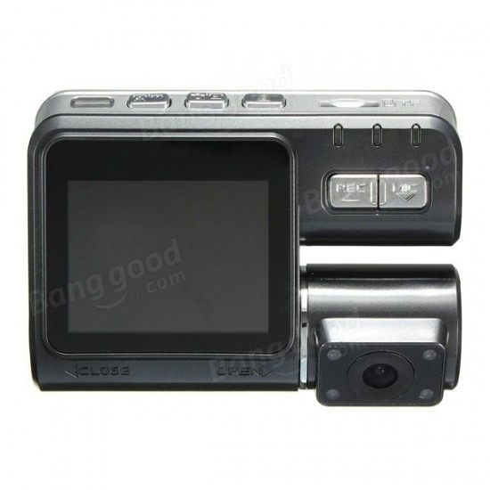 HD Dual Lens Car Camera H.264 Dash DVR Video Recorder Cam G-sensor