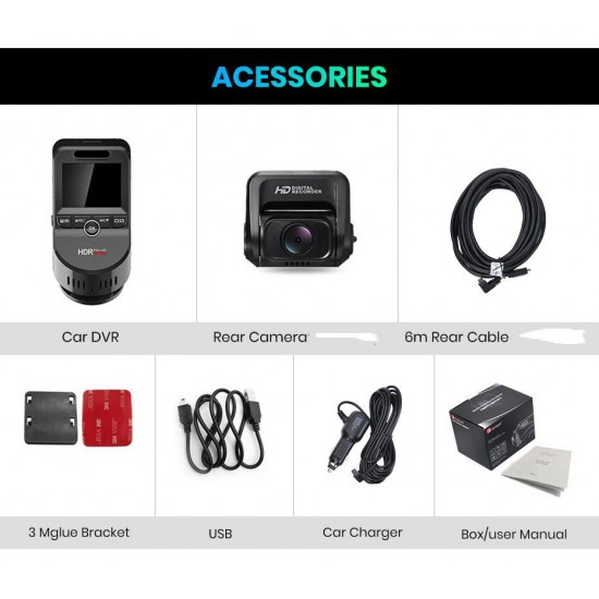 S590 4K WiFi GPS Night Vision Dual Lens Car DVR Loop Recording 170 Degree Wide Angle S590 4K WiFi GPS Night Vision Dual Lens Car DVR Loop Recording 170 Degree Wide Angle