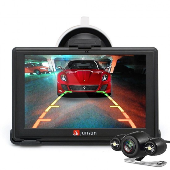 D100S 7 Inch Car 3D GPS Navigation Mointor bluetooth w/Rearview Camera Free Map Touch Screen