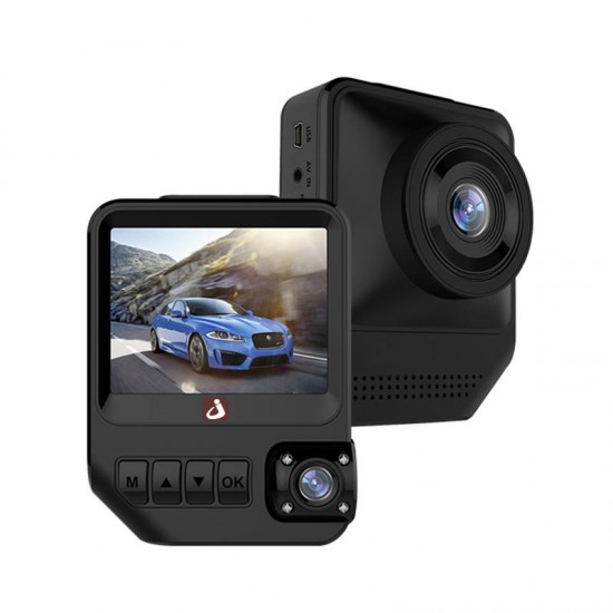 Q2 2.3 Inch Dual Lens Camera Registrar 1080P Video 96658 Car DVR Dashcam Recorder