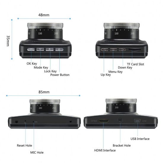Q5 3 Inch 1080P Night Vision Loop Recording G Sensor 24 Hours Parking Temp Protection Car DVR Camera Q5 3 Inch 1080P Night Vision Loop Recording G Sensor 24 Hours Parking Temp Protection Car DVR Camera
