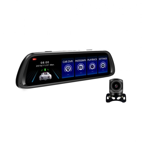 K62 10 Inch 1080P Dual lens Loop Recording Parking Monitoring Car DVR