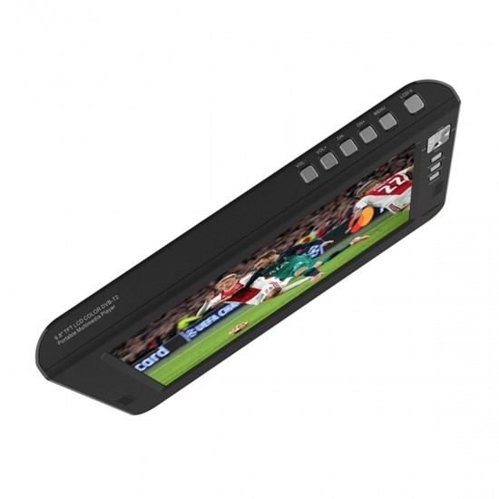 Portable 10.1 TFT LED DVBT2 Digital Analog TV 1080P HDMI-IN H.265 Car Television Support USB TF Card Reader