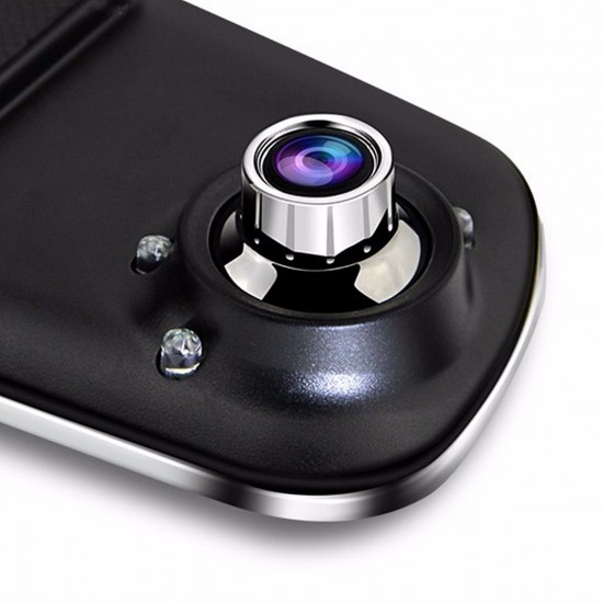 4.3 Inch 1080P HD Rear view Blue Mirror Dual Lens Car DVR Dash Cam Camera Recorder