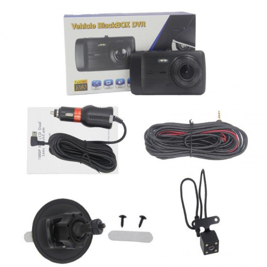 X402 HD 1080P Wide-angle 4 Inch IPS Screen Front And Rear Double Lens Reversing Image Car DVR X402 HD 1080P Wide-angle 4 Inch IPS Screen Front And Rear Double Lens Reversing Image Car DVR