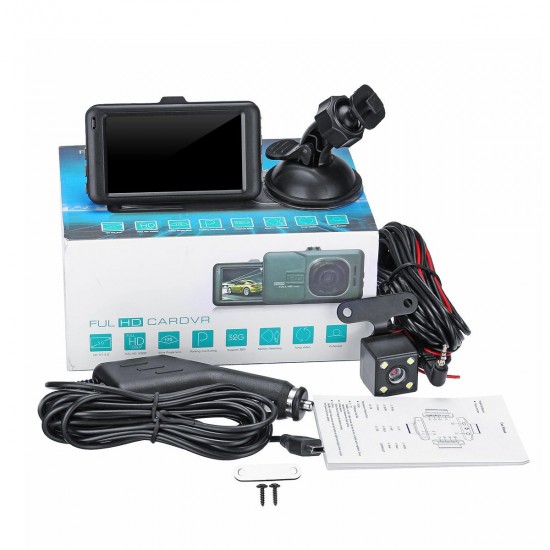 XD101 Dual Lens 3 Inch 720P Driving Recorder 170 Degree Wide Angle Lens Car DVR XD101 Dual Lens 3 Inch 720P Driving Recorder 170 Degree Wide Angle Lens Car DVR