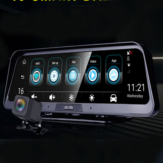 android E98 10 Inch Car DVR 4G ADAS Dash Camera Rearview Mirror Camera GPS WiFi Parking Monitor Recorder