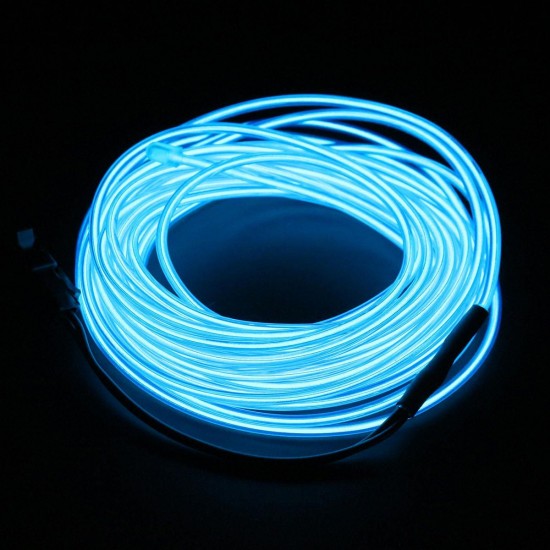 1-5m Flexible Neon Light Glow EL Wire Rope Cable Strip for Car Decor Party Clothing