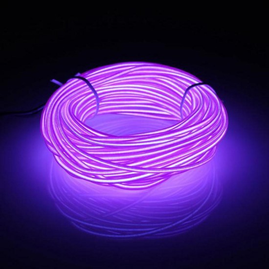10M DC3V Car EL Wire Neon Light LED Flexible Soft Tube Rope Strip Lamp Car Decoration Lighting with Battery Case 10M DC3V Car EL Wire Neon Light LED Flexible Soft Tube Rope Strip Lamp Car Decoration Lighting with Battery Case