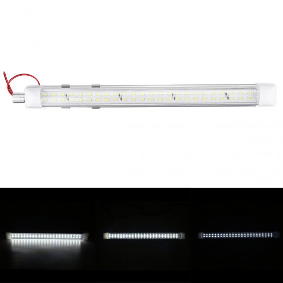 12V 72 LED Dimmable Interior Light Strip Bar Car Van Bus Caravan ON/OFF Switch