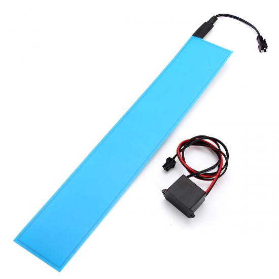 12x2 Inch 12V Flexible Electroluminescent Tape EL Panel Backlight Decorations Light with Inverter