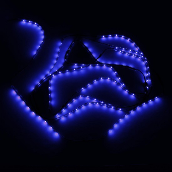 14Pcs 12 Inch Blue 5050 126LED Slim Strip Decoration Lights Car Neon Accent Undercar Glow Lighting Universal 12V