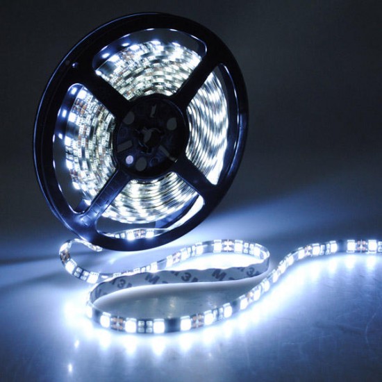 300 LED Super Bright 5050 SMD Waterproof White Flexible Strip 5M 12V