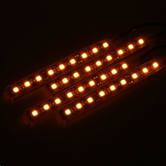 4 In 1 36 LED Car Atmosphere Lights Interior Strip Lamp Cigarette Lighter Plug