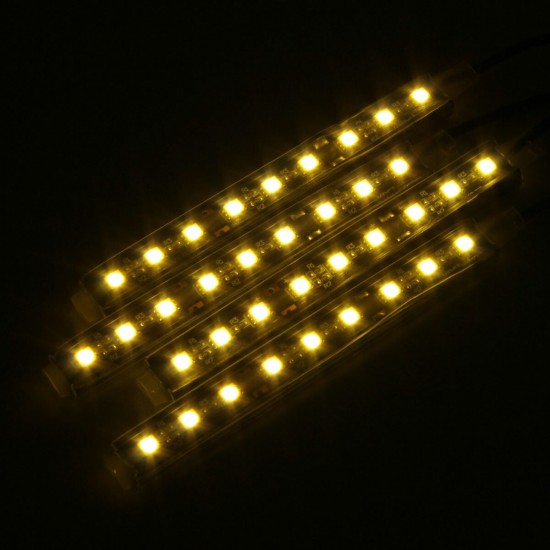 4 In 1 36 LED Car Atmosphere Lights Interior Strip Lamp Cigarette Lighter Plug