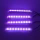 4PCS RGB LED Car Floor Decoration Lights Strips Sound Active Atmosphere Lamp Kit Car Lighter Type with Remote IR Control