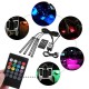 4Pcs 9LED RGB Car Floor Strip Lights Interior Atmosphere USB Charger Decor Lamp