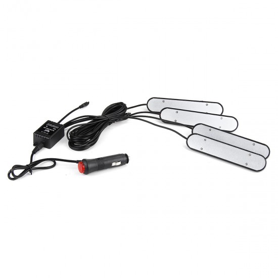4Pcs Car Interior Colorful 24LED Atmosphere Ambient Starry Lamps Car Foot Emergency Lights USB Voice Remote Control 12V 4Pcs Car Interior Colorful 24LED Atmosphere Ambient Starry Lamps Car Foot Emergency Lights USB Voice Remote Control 12V