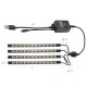 4Pcs Car RGB 12LED Interior Atmosphere Decorative Light Multi-colorful Support Sound Control Function Remote Control USB For Car Home 4Pcs Car RGB 12LED Interior Atmosphere Decorative Light Multi-colorful Support Sound Control Function Remote Control USB For Car Home