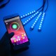4Pcs LED Car Interior Decoration Lights Floor Atmosphere Light Strip Phone App Control Colorful RGB 4Pcs LED Car Interior Decoration Lights Floor Atmosphere Light Strip Phone App Control Colorful RGB