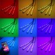 4Pcs LED Car Interior Decoration Lights Floor Atmosphere Light Strip Phone App Control Colorful RGB 4Pcs LED Car Interior Decoration Lights Floor Atmosphere Light Strip Phone App Control Colorful RGB