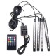 4Pcs USB LED Car Interior Decoration Lights RGB Floor Atmosphere Light Strip Music Control Neon Lamp 4Pcs USB LED Car Interior Decoration Lights RGB Floor Atmosphere Light Strip Music Control Neon Lamp