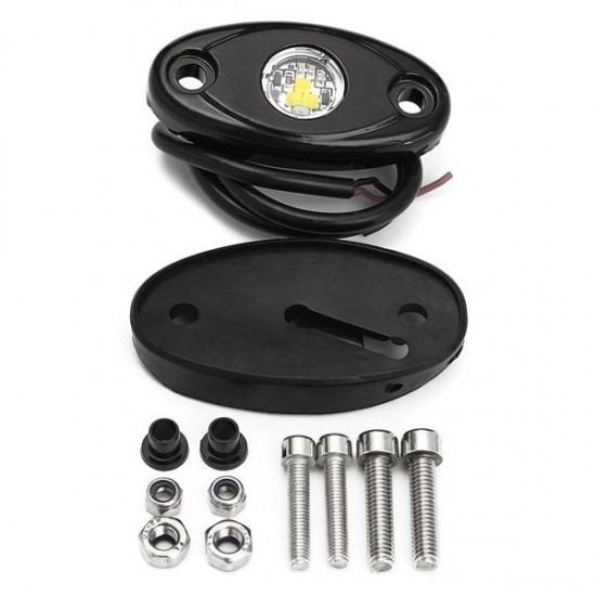 4pcs 9W LED Light Chassis Lights Ship Deck Lamp For JEEP Off Road SUV Boat Car Truck