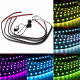 4pcs APP Voice Wireless Control LED Interior Car Decoration Neon Strip Light 4pcs APP Voice Wireless Control LED Interior Car Decoration Neon Strip Light