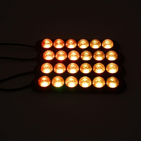 4pcs Car Interior Colorful 24 LED Atmosphere Ambient Starry Decoration Lamps Car Foot Lights 12V 6W 4pcs Car Interior Colorful 24 LED Atmosphere Ambient Starry Decoration Lamps Car Foot Lights 12V 6W