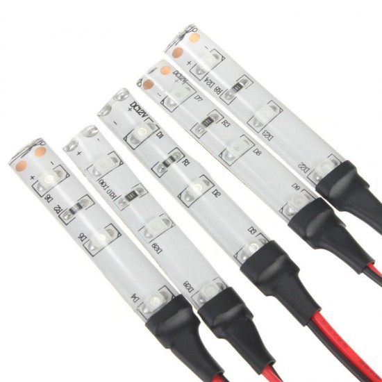 5pcs IP65 DC12V 3528 SMD Red Green Blue White 3LED Strip Lights