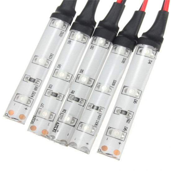 5pcs IP65 DC12V 3528 SMD Red Green Blue White 3LED Strip Lights