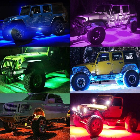 8PCS 12V USB RGB LED Car Atmosphere Lights Interior Decoration Lamp Phone bluetooth APP Control 8PCS 12V USB RGB LED Car Atmosphere Lights Interior Decoration Lamp Phone bluetooth APP Control
