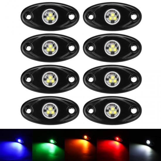 8Pcs LED Deck Bottom Lights Atmosphere Decoration Lamps Offroad Car Truck Boat Camper SUV 6000K Waterproof 8Pcs LED Deck Bottom Lights Atmosphere Decoration Lamps Offroad Car Truck Boat Camper SUV 6000K Waterproof