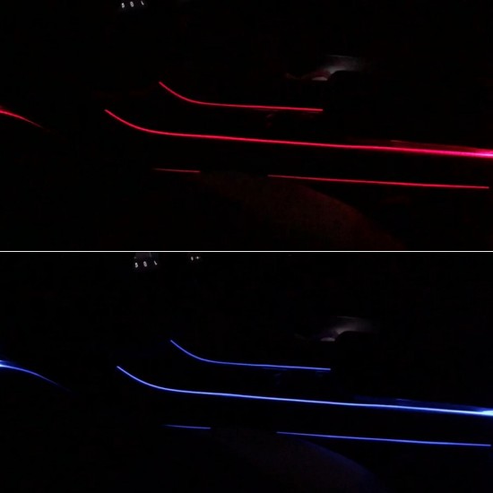 Car Interior Atmosphere Multi-colorful LED Light 3 Light Strips Modification App Control for Tesla Model 3