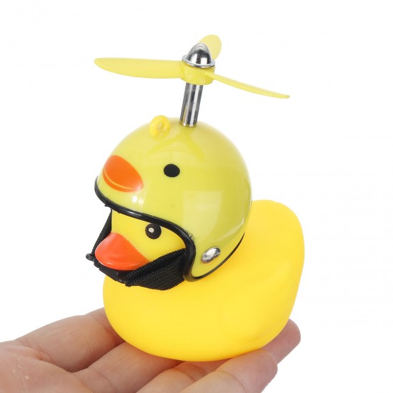 Car LED Decoration Light Little Yellow Duck Wearing Helmet Safety Warning Lights With Remote Control
