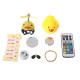 Car LED Decoration Light Little Yellow Duck Wearing Helmet Safety Warning Lights With Remote Control