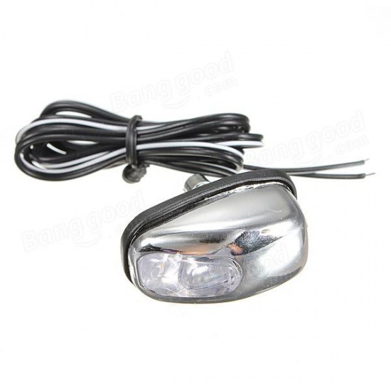 Chrome LED Light Lamp Wind Shield Jet Spray Nozzle Wiper Washer Eyes