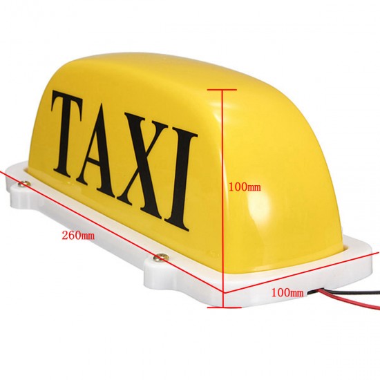 DC12V Car Taxi Cab Roof Top Sign Light Lamp Magnetic Yellow Large Size