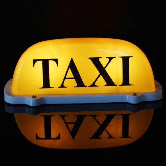 DC12V Car Taxi Cab Roof Top Sign Light Lamp Magnetic Yellow Large Size