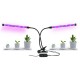 Dual Head 36LED Plant Grow Light 18W Plant Lamp USB Timing Adjustable Flexible Gooseneck for Indoor Plants Greenhouse