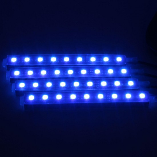 RGB LED Car Decoration Lights Interior Atmosphere Glow Sticker Strip Lights with Remote Control