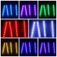 Remote Control Car RGB LED Interior Decorative Floor Lights Atmosphere Strip Lamp 4PCS