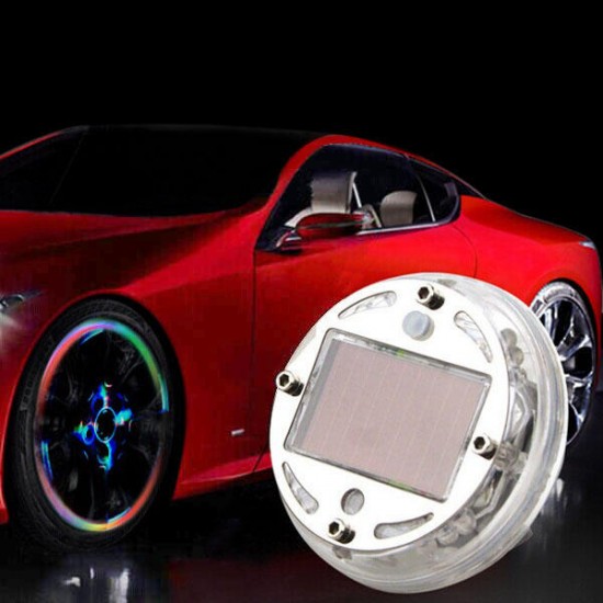 Solar Energy Car Wheel Light Colorful Car LED Wheel Solar Light