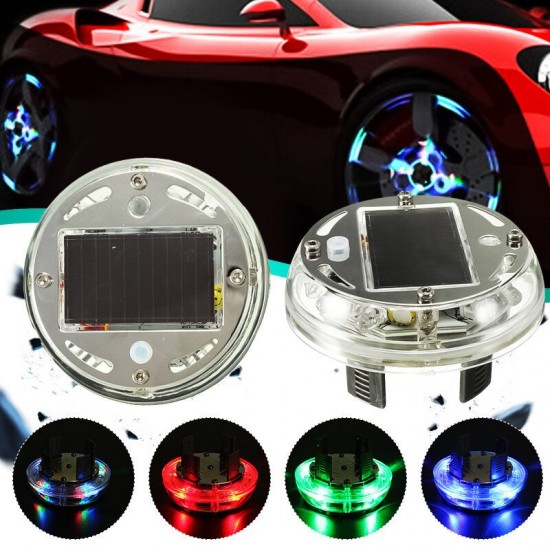 Solar Energy LED Car Wheel Tire Rim Flash Light Decoration Lamp 4 Flashing Modes