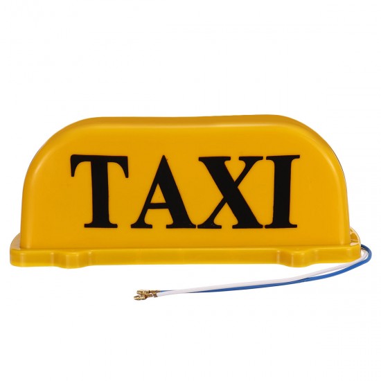 Universal 26cm TAXI Cab Sign Car Magnetic Lamp Roof Top Topper Light Waterproof Yellow
